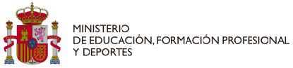 Gobierno de España – Ministerio de Educación, Formación Profesional y Deportes